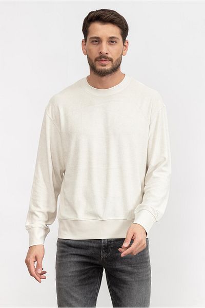 Calvin Klein Embro Neck Toweling Crewneck Men's Sweatshirt
