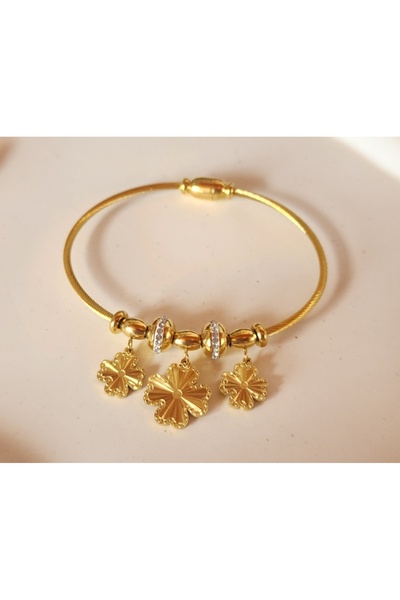 Anatolia Kubera Yantra, Steel Bracelet with Cornucopia Sequance