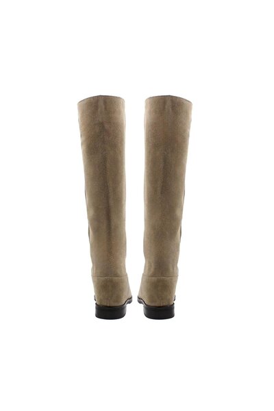 Vario Hakiki Süet Düz Taban Diz Altı Kadın Çizme Sonıa Ardesıa R119