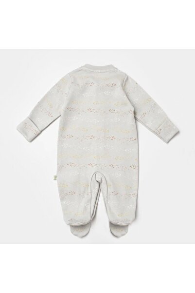 Biorganic Bibaby Penguin Newborn Jumpsuit 60776 Ecru Gray