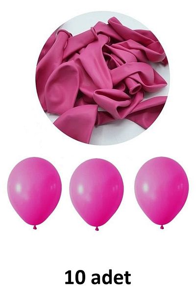 Atölye Mi Fuchsia Balloon 10 Pack - 12" and 30 cm Latex Color