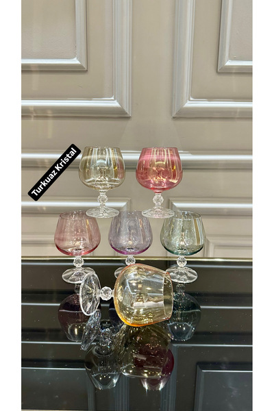 Bohemia Crystalıte Bohemia Renkli Ayaklı Kahve Yanı Su Bardağı