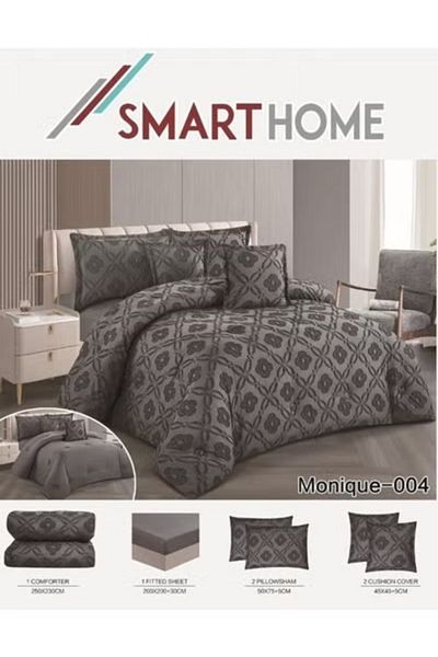 smart home Double-sided comforter set, 6-piece bedspread, 6-piece comforter, 100% microfiber