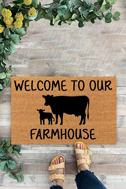 KARMAT مرحبًا بكم في FarmHouse، Farm House، سجادة باب داخلية وخارجية، سجادة ب...