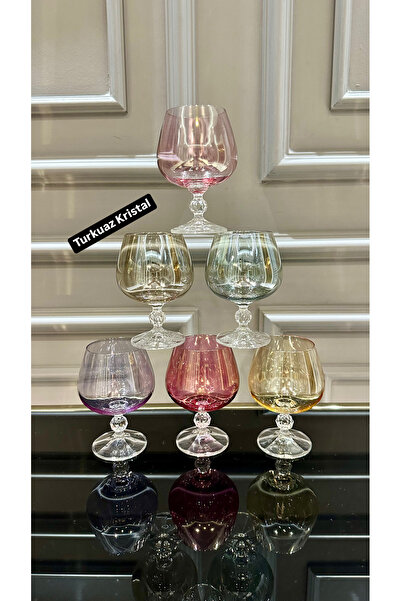 Genel Markalar Bohemia Kristal Renkli Ayaklı Kahve Yanı Su Bardağı