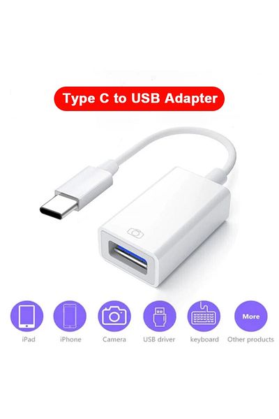 Choice محول OTG من النوع C 1 في 1 لهاتف iPhone 16 15 14 13 12 Pro Max XR 8 Plus كابل 8 Pin إلى USB 3.0 تحويل