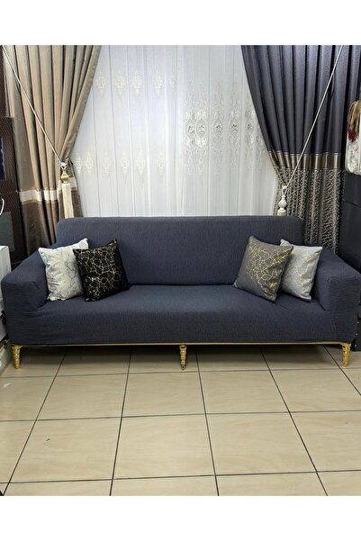 BAQDO Koltuk Jakarlı Çubuk, Düz Desen 3 3 1 1 Lastikli ,kanepe ,çekyat Örtüsü ,kılıfı Esnekli 3311