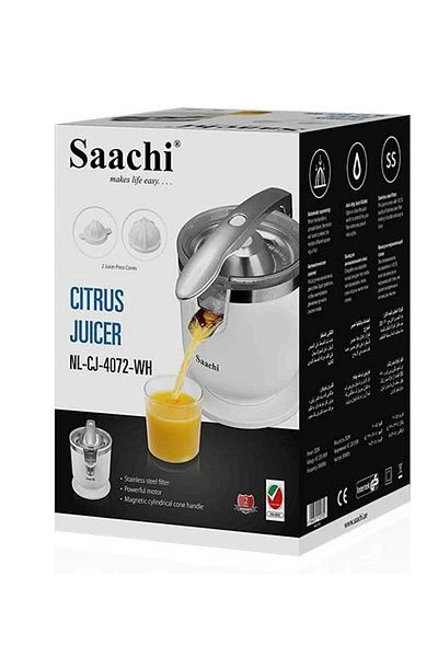 SAACHİ Saachi Citrus Juicer NL-CJ-4072 With Stainless Steel Filter 200W - White