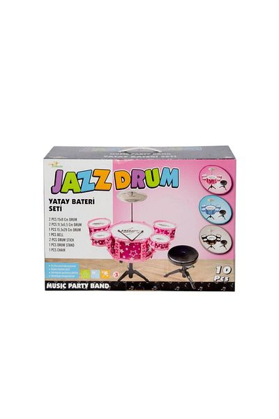 toysclub LMN152 Large 5-Piece Horizontal Drum Set - Lemon Toy