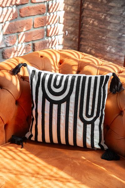 SWITA Punch Embroidered Single Decorative Special Design Throw Pillow Cover