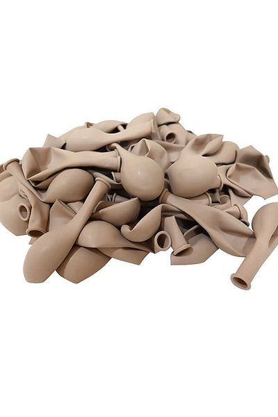 Atölye Mi Pack of 100 Latex Sand Beige Balloons - 12" and 30 cm Color Balloons