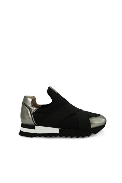 Vario Siyah Metalik Detaylı Slip-On Spor Ayakkabı Sıyah (BLACK)