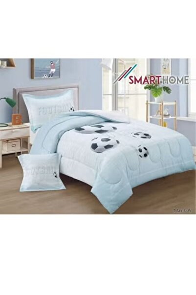 smart home 4 Piece Reversible Plush Medium Quilted Kids Comforter Set Fitted ...