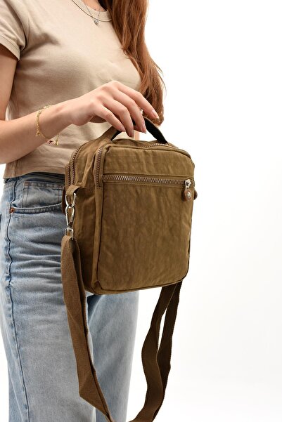 571 Collections Çanta Unisex Tan Handbag -?small Size, Cross Strap, Casual Use, Men's and Women's (Model: 57)