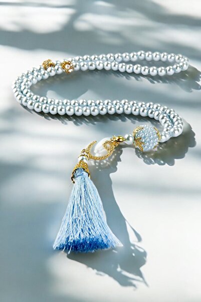 Deniz Elmasları Vavlı Tuğralı 99’lu İnci Tesbih – Özel Tasarım, Şık ve Anlaml...