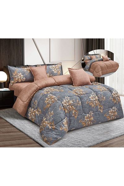mingle Summer King Double Bed Quilt Set, 230*250, 6 Pieces
