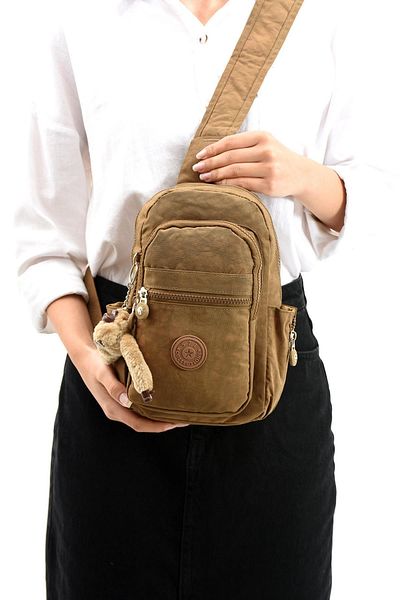 571 Collections Çanta Τσάντα στήθους Unisex Tan - Bodybag με δύο θήκες (Μοντέλο: 571-8B)