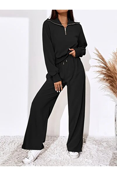 CAONNES Γυναικεία μαύρα φαρδιά αθλητικά ρούχα μεγάλου μεγέθους, υψηλής ποιότη...