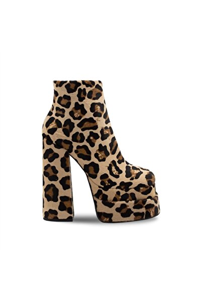 Vario Жіночі черевики на платформі з натуральної шкіри з леопардовим принтом