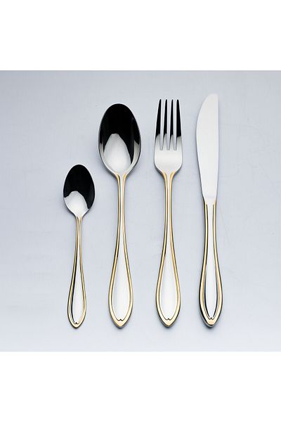 Rissa Stainless Steel Cutlery Set 72pc. Gold &silver