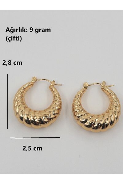 Siya Silver Tarnish Stainless Steel Twisted Vintage Earrings