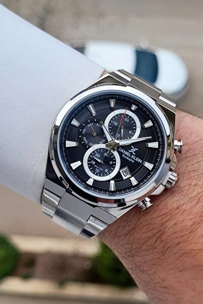Daniel Klein Kadranı Siyah Kordonu Silver Renk 24 Ay Garantili Aktif Erkek Ko...