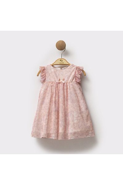 Minimely Baby Girl Rose Printed Tulle Dress