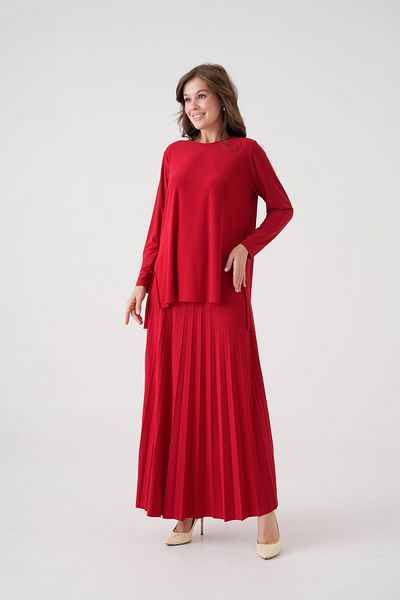 NİSUM MODA Etegi̇ Plisseed Simple Tunic Suit