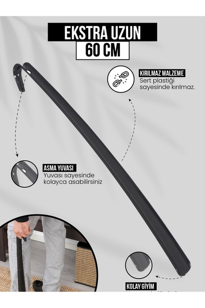 MappleHome 60 Cm Siyah Ayakkabı Çekeceği Sert Plastik Asılabilir Çekecek Yumu...