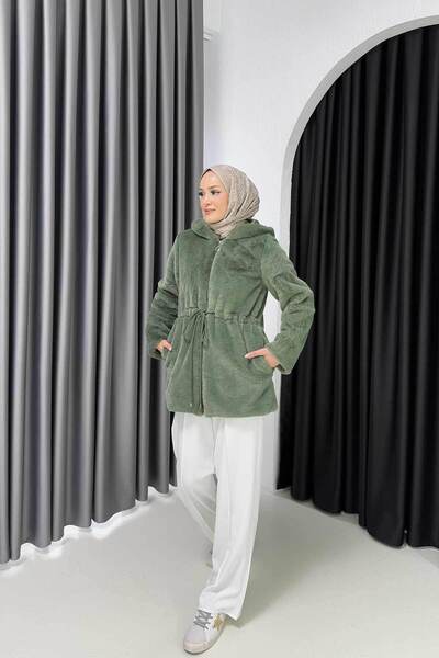 Melike Tatar Παλτό από ψεύτικη γούνα MINT 32-2230