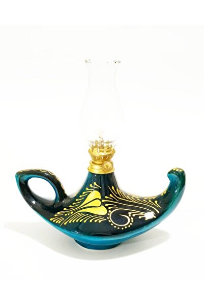 Otogar Çini Large Size Gas Lamp Tile with Tulip Motif