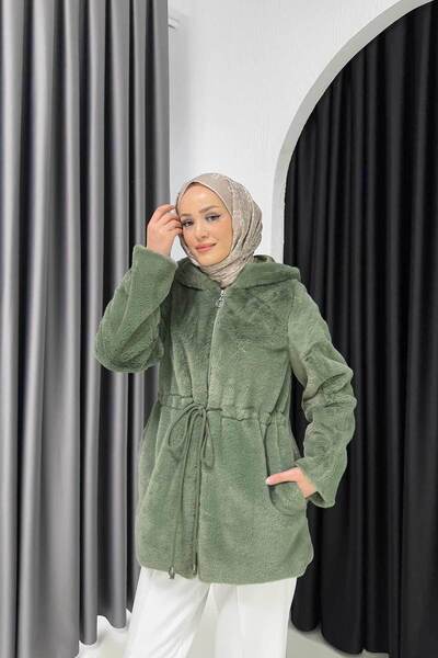 Melike Tatar Παλτό από ψεύτικη γούνα MINT 32-2230