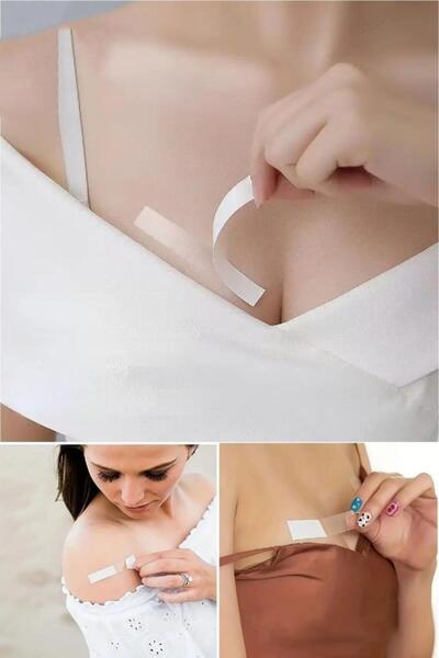 jetfast 72 Parça Şeffaf Elbise Sabitleyici Dekolte Takı Kıyafet Sabitleme Ban...