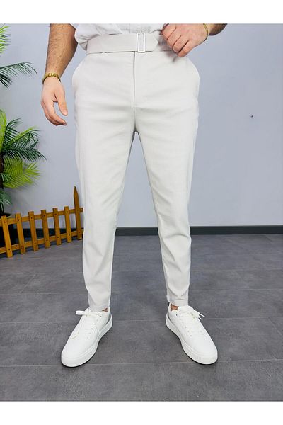 MODA Gray Short Buckle Pants