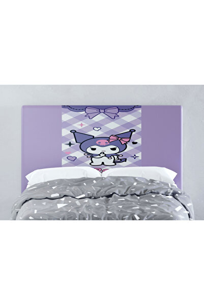 Şen Dekorasyon Ekose Kuromi Baza Başlık Kılıfı