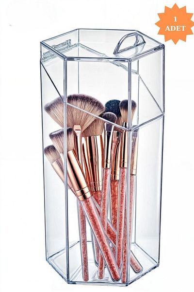 UCR HOME Makeup Brush Organizer Box with Large Size Lid Multipurpose Decorative Makeup Organizer