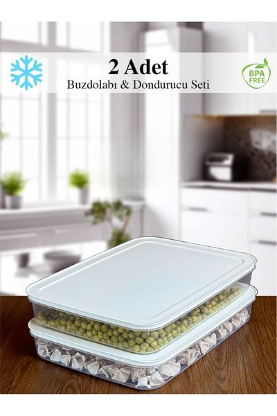 Mapple Home 2-Piece Microwave Refrigerator Organizer - Storage Container Suitable for Freezer and Diffuser 2600 ml