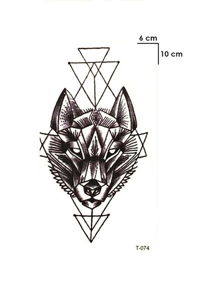 BiWini Geometrik Kurt Erkek Geçici Dövme, Tattoo Bilek Kol Bacak Ve Göğüs Arası Erkek Kadın