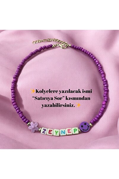 LeylanTakı Leylan Takı Mor İsimli Çocuk Kolye