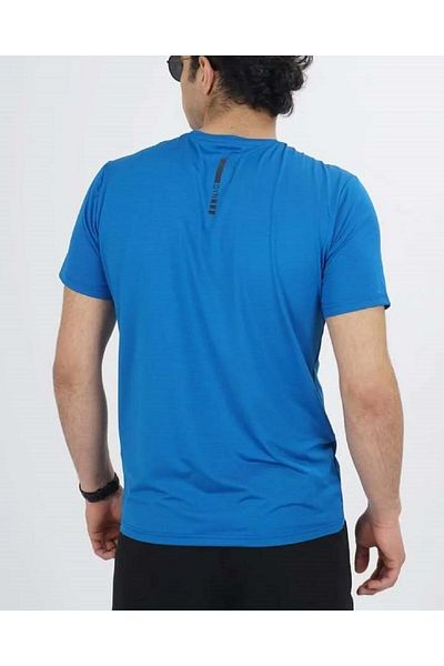 DYNAMO Men's Blue Polyester Sports T-Shirt - Crew Neck