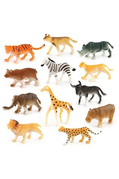FEN TOYS Akids Silindir Kutuda Vahşi Hayvan Seti 12 Parça P380