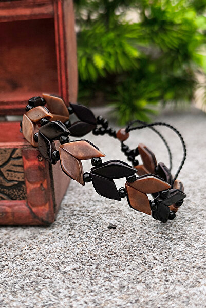 SİLVERA TELKARİ Kuka Bileklik Bileğe Göre Ayarlanabilir Başak Model Unisex Bileklik BT003