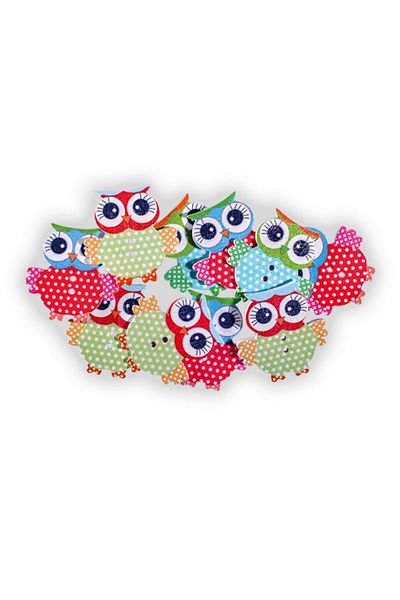 Junior Set de bufnițe colorate din lemn, accesorii de artă și meșteșuguri pentru copii