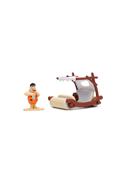 Simba Jada Set Metal Car Flintmobile Scale 1:32 and Fred Flintstone Figurine