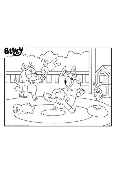 Lisciani Maxi Coloring Puzzle - Bluey (60 PIECES)