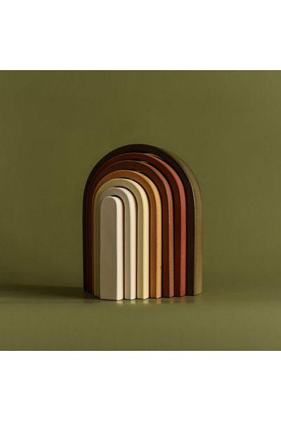 OEM Wooden Toy - Large Rainbow (EARTH COLORS)