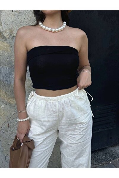 MetuCA Γυναικεία μπλούζα χωρίς στράπλες που αγκαλιάζει το σώμα με κυρτό στήθο...