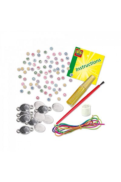 SES Creative Creative Set For Kids - Glow In The Dark Galaxy Themed Bracelets
