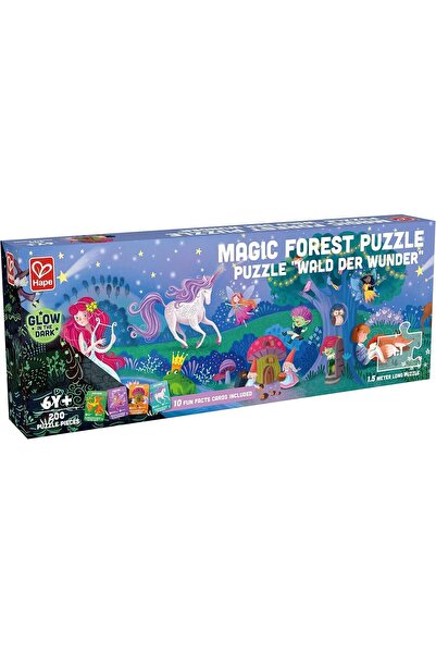 Hape Puzzle strălucitor în întuneric pentru copii cu zâne (200 de piese, 1,5 m)