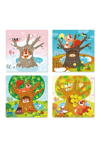 Dodo 4 In 1 Puzzle - Seasons (12, 16, 20, 24 PIECES)